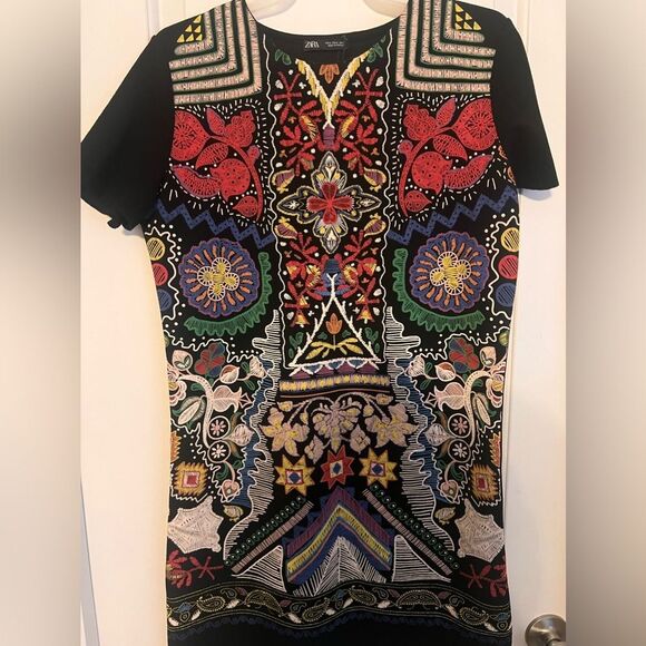 ZARA Geometric Print Shirt Dress | s - Picture 5 of 6